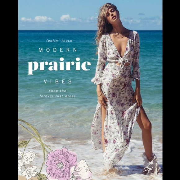 Billabong Forever Lust Maxi Dress Floral Small - Picture 5 of 9